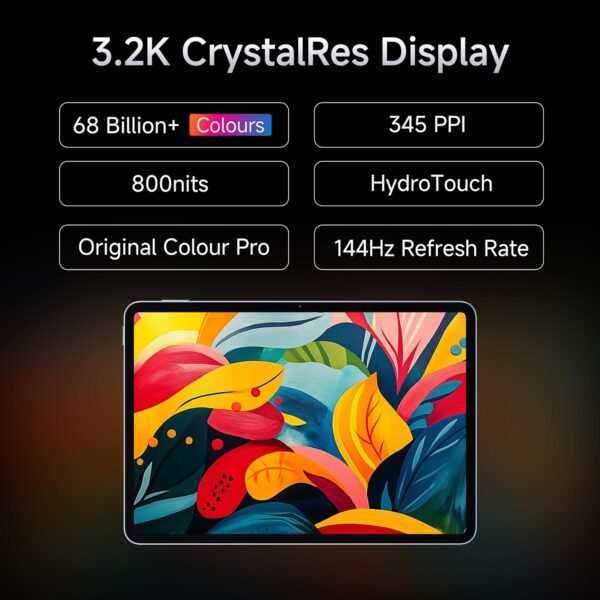 Xiaomi Pad 7 |Qualcomm Snapdragon 7+ Gen 3 |28.35cm(11.16") Display |12GB, 256GB |3.2K CrystalRes Display |HyperOS 2 |68 Billion+ Colours |Dolby Vision Atmos |Quad Speakers |Wi-Fi 6e |Graphite Grey - Image 4