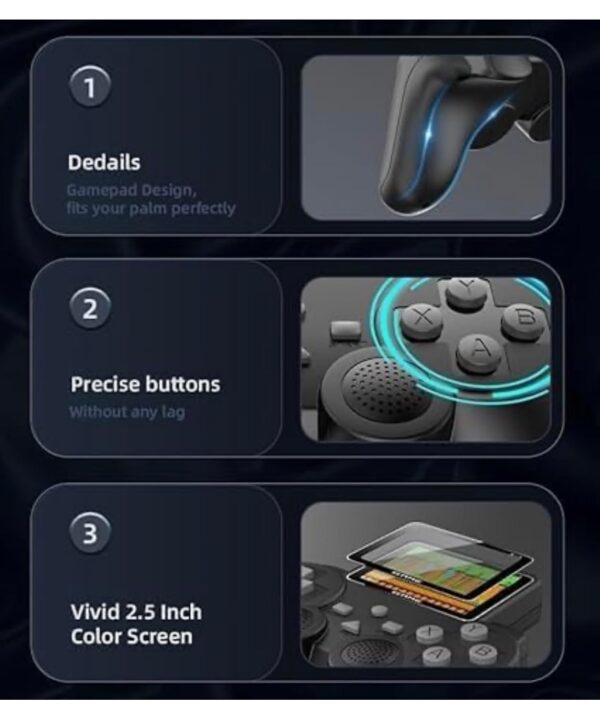 Endzone Video Games For Kids 520 in 1 Controller Gamepad Video Game, Retro Gaming Console, Gameboy Age 7, Digital Game Player, Pocket Gamer, Handheld Gaming Console, - Image 8