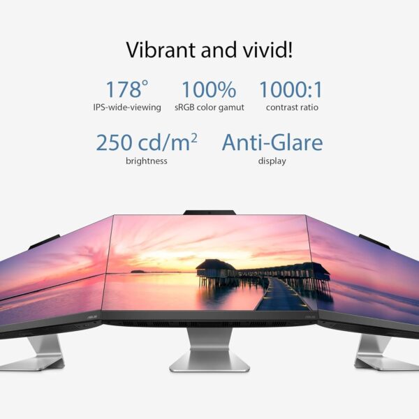 ASUS AIO A3202,21.45" FHD,Intel Celeron 7305, All-in-One PC (8GB/512GB/Windows 11/MS Office 365 Basic (1Year)*/Office 2024/Black/4.84 Kg), with Wireless Keyboard & Wireless Mouse, A3202WBA-BPB006WS - Image 5