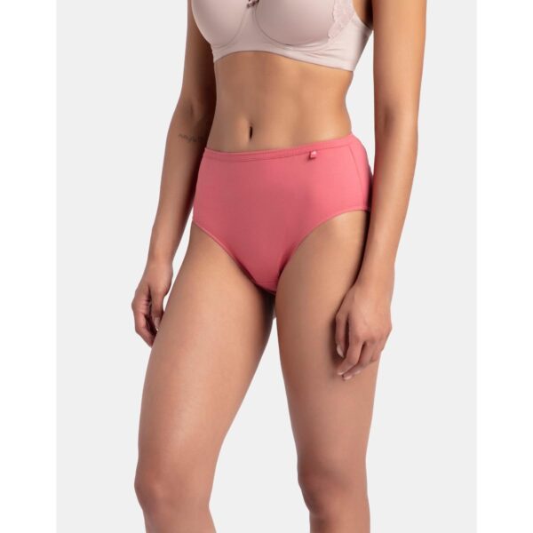 Jockey 1406 Women's High Coverage Super Combed Cotton Mid Waist Hipster with Concealed Waistband and Stay Fresh Treatment (Pack of 3_Colors & Prints May Vary) - Image 4