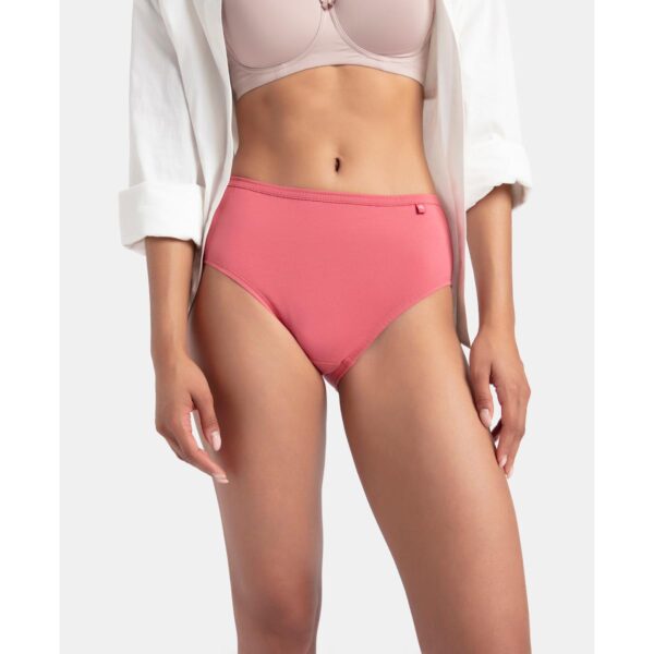 Jockey 1406 Women's High Coverage Super Combed Cotton Mid Waist Hipster with Concealed Waistband and Stay Fresh Treatment (Pack of 3_Colors & Prints May Vary) - Image 7