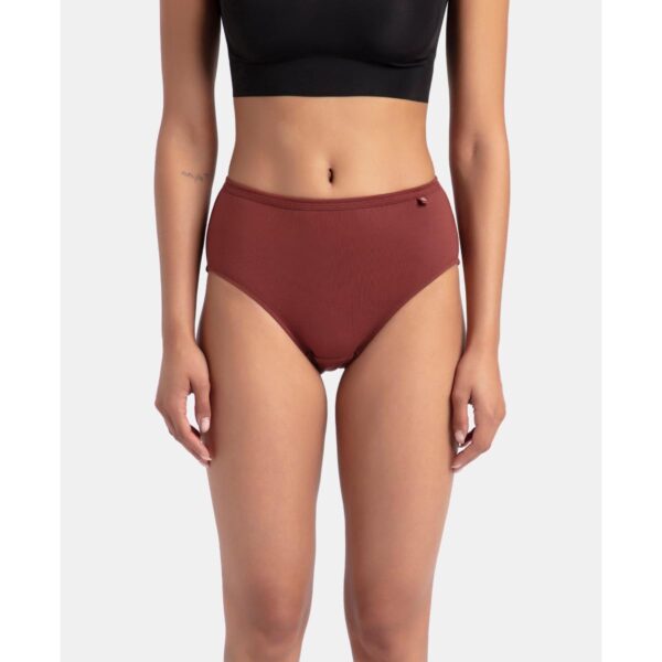 Jockey 1406 Women's High Coverage Super Combed Cotton Mid Waist Hipster with Concealed Waistband and Stay Fresh Treatment (Pack of 3_Colors & Prints May Vary) - Image 9