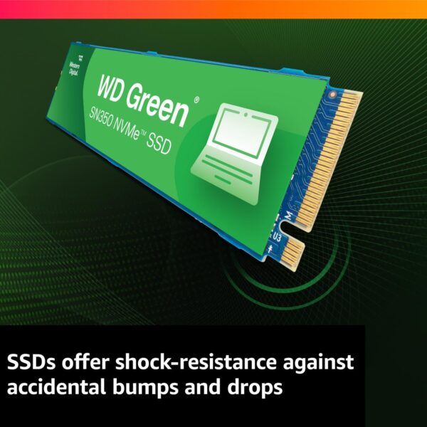 Western Digital WD Green SN350 NVMe 250GB, Upto 2400MB/s, 3 Y Warranty, PCIe Gen 3 NVMe M.2 (2280), Internal Solid State Drive (SSD) (WDS250G2G0C) - Image 6