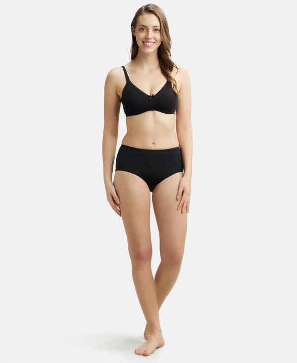 Jockey 1722 Women's Wirefree Non Padded Super Combed Cotton Elastane Stretch Medium Coverage Everyday Bra with Concealed Shaper Panel and Adjustable Straps - Image 5