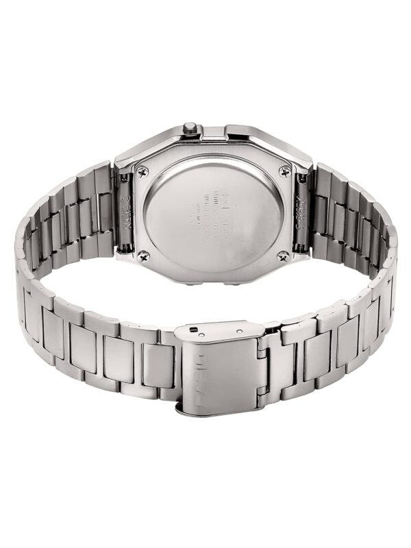 Casio Vintage A-158WA-1Q Digital Grey Dial Unisex Watch Silver Metal Strap (D011) - Image 5