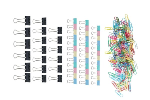BRUSTRO Assorted Clip Box | Includes 120 Paper Clips-28mm & 56 Binder Clips (25mm- 6 pcs| 19mm- 15 pcs| 15mm- 35pcs) | Home, Office, Stationery use, Ideal for Kids and Adults, Reusable, Flexible - Image 7