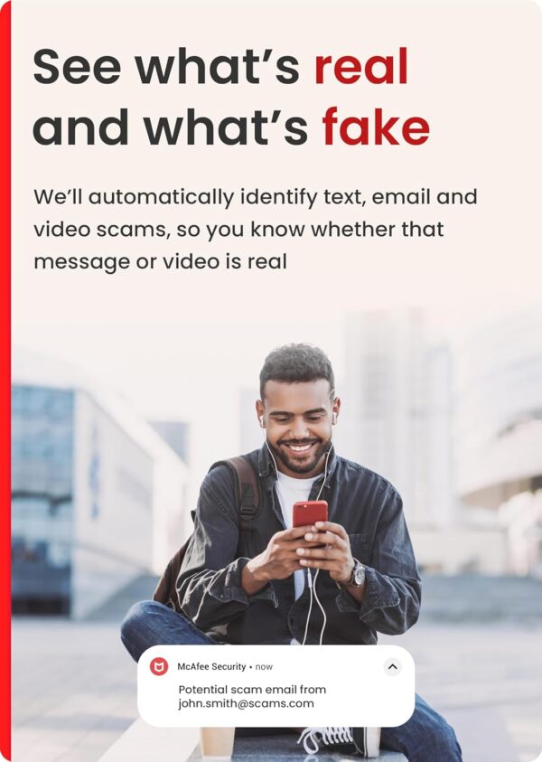 McAfee Total Protection 2025 | 1 Device, 3 Years | Antivirus Internet Security Software | Scam Protection & Identity Monitoring Included | PC/Mac/Android/iOS | Email Delivery - Image 3