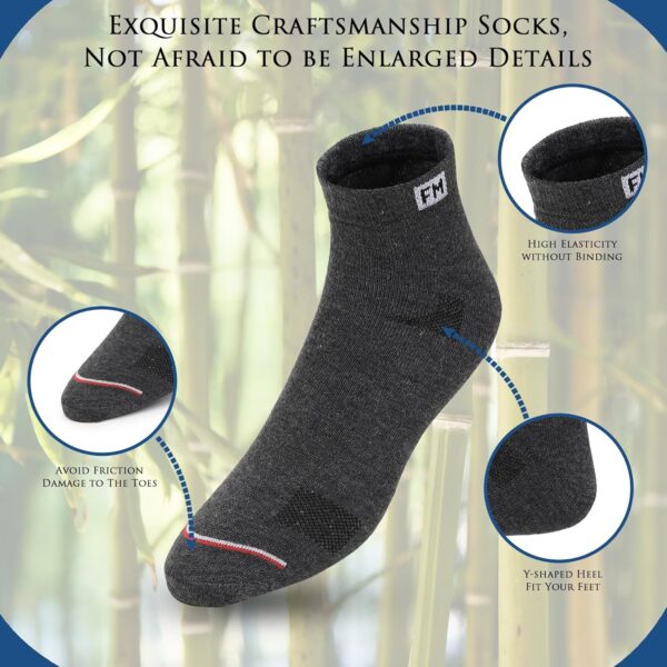 Fitness Mantra® 12 Pairs Sports Ankle Cotton Socks | Free Size| Breathable| Daily Use| Multicolor| 12 Pairs| - Image 7