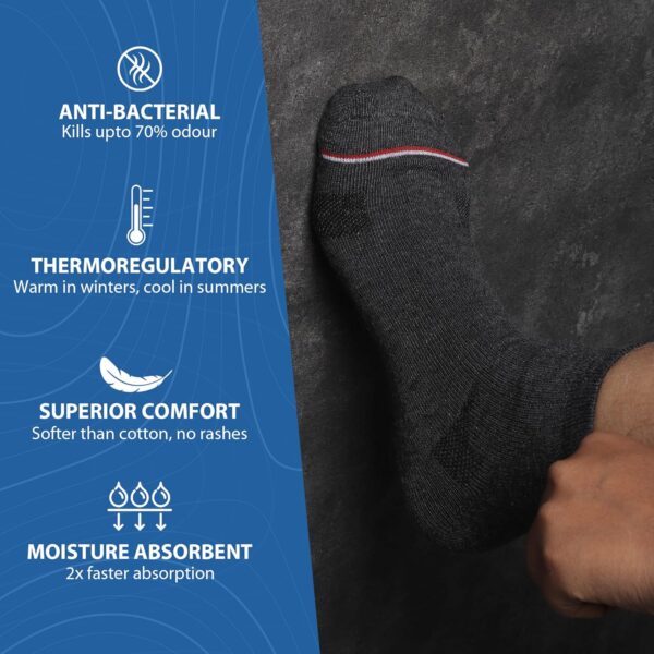 Fitness Mantra® 12 Pairs Sports Ankle Cotton Socks | Free Size| Breathable| Daily Use| Multicolor| 12 Pairs| - Image 9