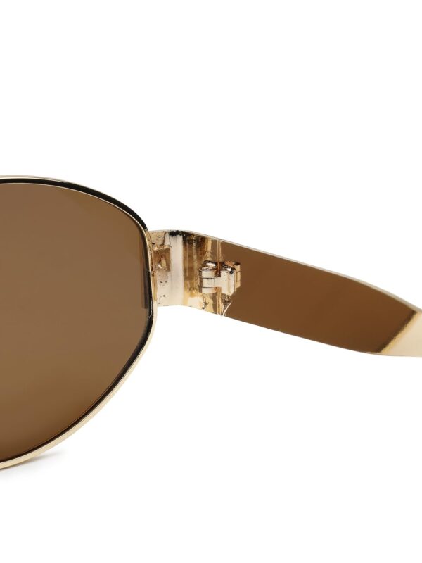 HASHTAG Retro Oval Sunglasses for Women | Stylish UV400 Protection Shades | Lightweight Durable Metal Frame | Trendy Vintage Oval Glares for Women | Classic & Elegant Design for All Occasions - Image 9