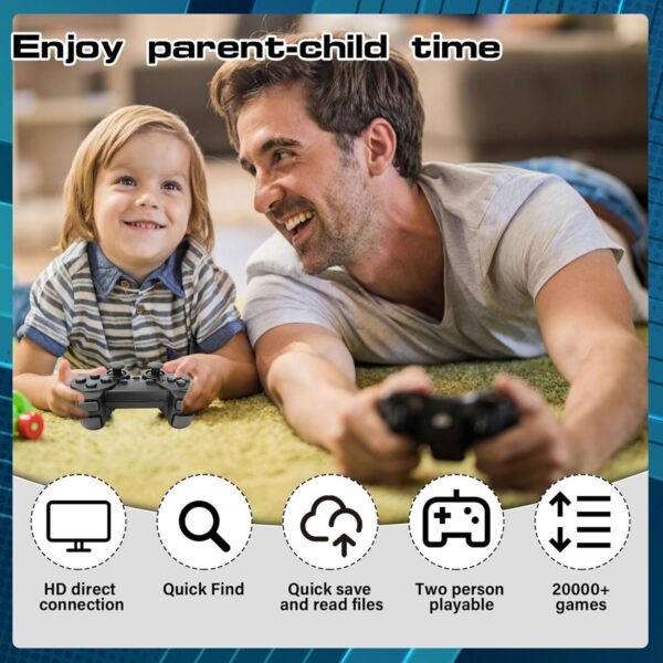 TOYTONIC Retro Game Stick for TV with 20,000+ Built-In Games – Plug & Play Hdmi Video Game Console with 2 Wireless Controllers & 64gb Card – Gaming Toy for Kids Ages 7-15 & Family Fun - Image 6
