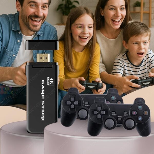 TOYTONIC Retro Game Stick for TV with 20,000+ Built-In Games – Plug & Play Hdmi Video Game Console with 2 Wireless Controllers & 64gb Card – Gaming Toy for Kids Ages 7-15 & Family Fun - Image 7