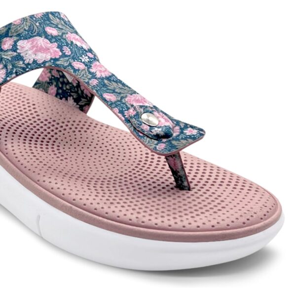 KazarMax Amelia Lightweight | Cushioned | Bounce Back | Floral Printed Flat Thong Sandals For Women - Image 7