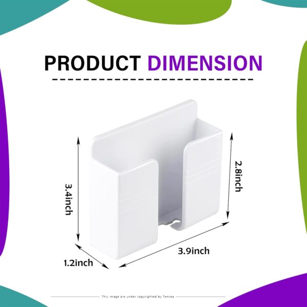 Tensea Mobile Phone Charging Stand, Multi-Functional Storage Holder, Bedside Fixed Rack, Bedroom, Office Accessories, Acrylonitrile Butadiene Styrene, White 01, Portable Electronic Devices - Image 6