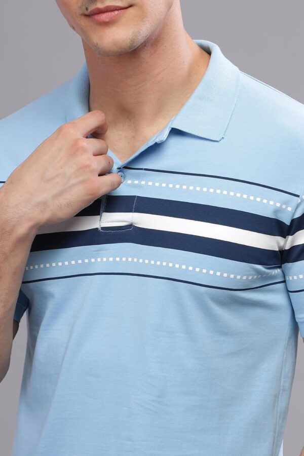 ADRO Regular Fit Polo T-Shirt for Men| Printed Polo T-Shirt | Cotton Polo T Shirt - Image 5