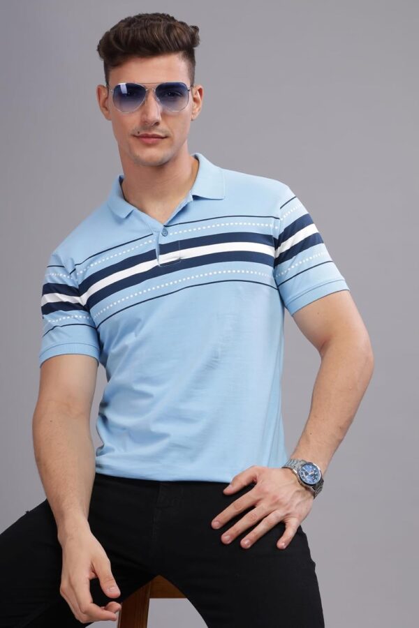 ADRO Regular Fit Polo T-Shirt for Men| Printed Polo T-Shirt | Cotton Polo T Shirt - Image 7