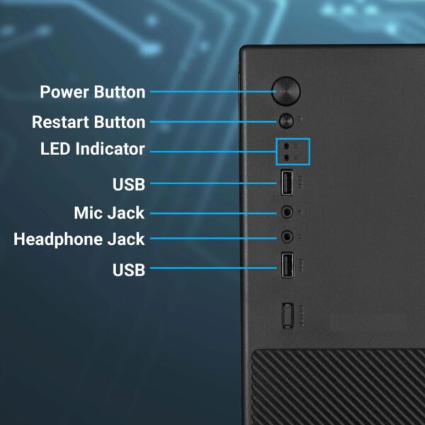 Desktop Computer Set with i5-3470, 16GB RAM, 512GB SSD, 19-inch Monitor, Keyboard, Mouse, WiFi, Speakers, Windows 10, Black - Image 6