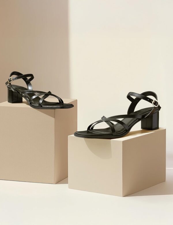 Symbol Premium Women's 'Desk to Dinner' Open Toe Sandals (Ortholite Insole|Stylish Heels) - Image 3