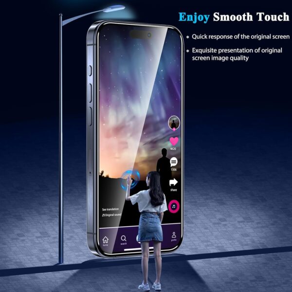 OpenTech® Military-Grade Gorilla Tempered Glass Screen Protector Compatible for iPhone 15 / iPhone 16 with Edge to Edge Coverage and Easy Installation kit (6.1 Inches) - Image 6