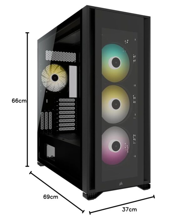Corsair iCUE 7000X RGB Tempered Glass Full-Tower ATX Computer Case/Gaming Cabinet - Black - CC-9011226-WW - Image 18