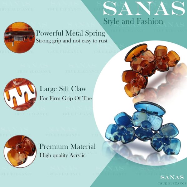 Sanas Women's Accessories Clips 4PCS for Hair Fancy Hair Clips Korean Clips Hair Clutch Butterfly Hair Clip Hair Accessory Stylish Butterfly Hair Claw Clutcher 4PCS, Multicolour - Image 4
