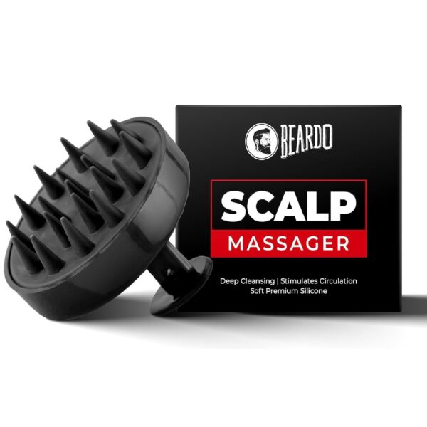 Beardo Scalp Massager for Hair with Removable Handle | Soft Silicone Bristles for Dry Massage, Oil & Shampoo | Massager Shampoo Hair Brush, Super Soft Bristles, Exfoliating | Scalp massager for Men & Women - Image 2