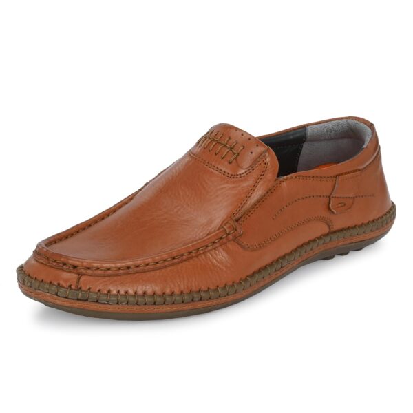 Blue Leather By Centrino Genuine Leather Men's Formal Slip on Loafers |Comfort Trendy Non Lace-Up Design |Flexible Mocassins |Leather with Anti-Skid Sole |Perfect for Walking & Business Work (3942) - Image 2