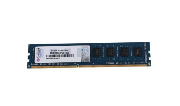 Consistent 8GB DDR3 1600MHz Desktop RAM (Memory) U-DIMM | Long-DIMM | DT PC3-1600 Single Channel Memory with 3 Years Manufacturer Warranty (Made in India) - Image 2