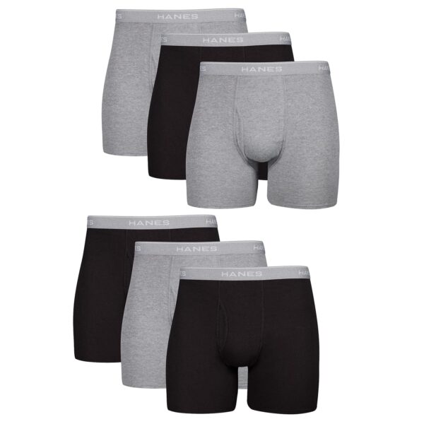Hanes Men's Underwear Boxer Briefs, Cool Dri Moisture-Wicking Underwear, Cotton No-Ride-Up for Men, Multi-packs Available - Image 2
