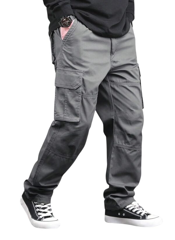 Lymio Men High Rise Reguler Fit Cotton Cargo Pants (Cargo-46-49) - Image 2