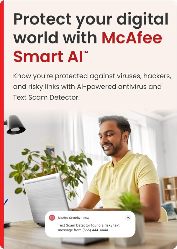 McAfee Total Protection 2025 | 1 Device, 3 Years | Antivirus Internet Security Software | Scam Protection & Identity Monitoring Included | PC/Mac/Android/iOS | Email Delivery - Image 2