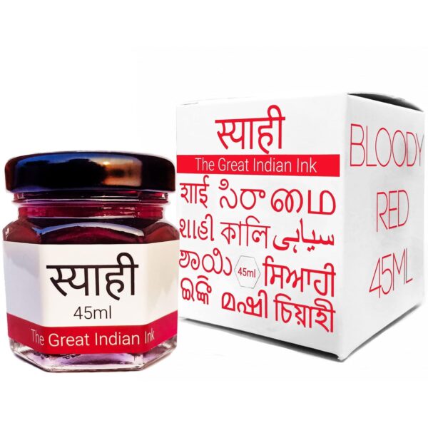 Syahi - The Great Indian Ink (Bloody Red) Fountain Pen, Calligraphy, Drawing, Doodle - Image 2