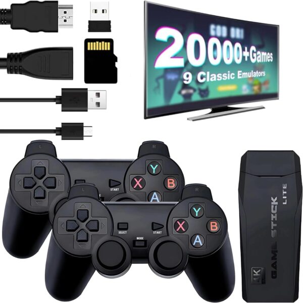 TOYTONIC Retro Game Stick for TV with 20,000+ Built-In Games – Plug & Play Hdmi Video Game Console with 2 Wireless Controllers & 64gb Card – Gaming Toy for Kids Ages 7-15 & Family Fun - Image 2